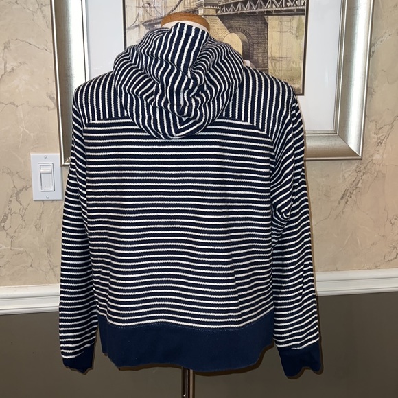 EUC J Crew Blue Stripes Hoodie in XL - Picture 3 of 6